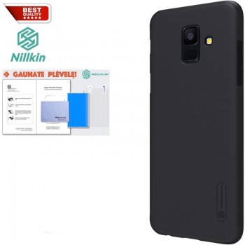 Frosted shield dėklas + plėvelė juodas (GALAXY A6 2018)